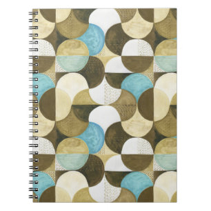Caderno Espiral Desenho da Mão de Aquarela abstrato