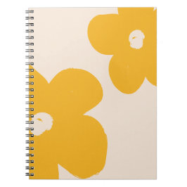 Caderno Espiral Desenho Da Mão Flor Moderna Vintage Floral Boho