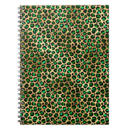 Caderno Espiral Desenho da Série Safari Esmeralda e Ouro 8