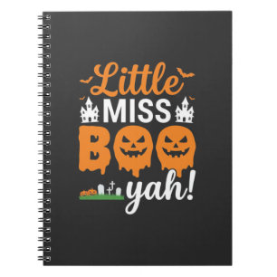 Caderno Espiral Desenho de Abóbora Little Miss Boo Yah de Hallowee