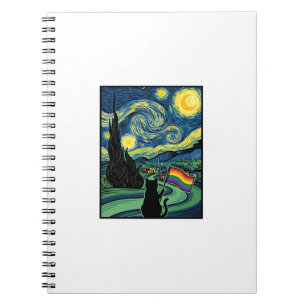 Caderno Espiral Desenho de Camisa Vetorial de Paisagem Noturna de 