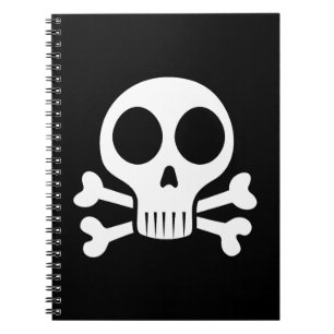 Caderno Espiral Desenho de Caveira Pirata