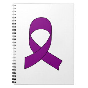 Caderno Espiral Desenho de Fita Roxa