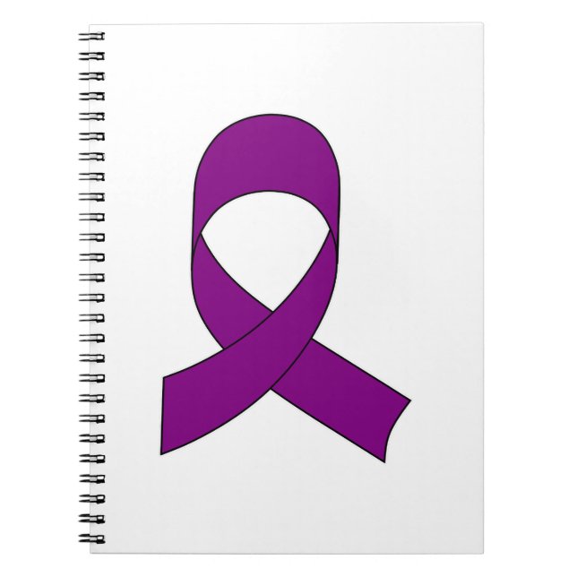 Caderno Espiral Desenho de Fita Roxa (Frente)