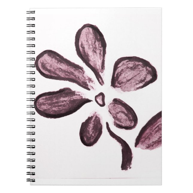 Caderno Espiral Desenho de flor (Frente)