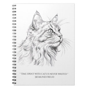 Caderno Espiral Desenho de gato