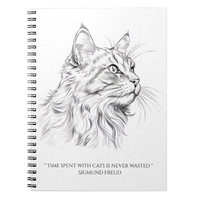 Caderno Espiral Desenho de gato (Frente)