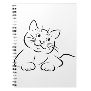 Caderno Espiral Desenho De Gato De Animal Desenho De Gatinhos Feli