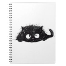 Desenho de Gato Preto Cinto