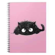 Desenho de Gato Preto Cinto (Grão-Rosa)