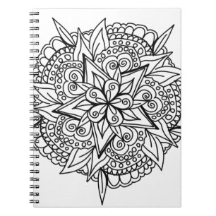 Caderno Espiral Desenho de mandala design legal