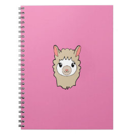 Caderno Espiral Desenho de Rosto Llama Bonito