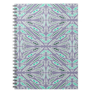 Caderno Espiral Desenho Divertido Floral Geométrico 