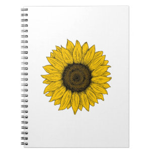 Caderno Espiral Desenho do girassol
