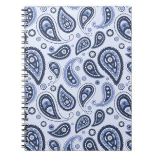 Caderno Espiral Desenho Intrincado de Estampa Floral Paisley