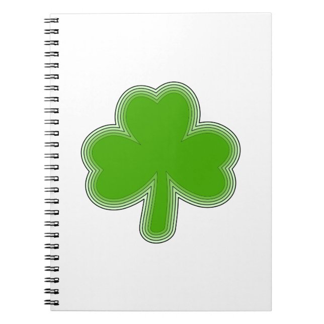 Caderno Espiral Desenho Shamrock de São Patrick (Frente)