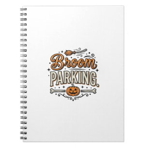 Caderno Espiral Desenho Vetorial de Bruxa Vintage de Halloween de