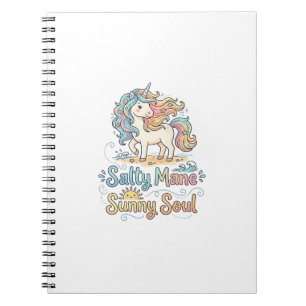 Caderno Espiral Desenho Vetorial Divertido Alma Ensolarada Crina S