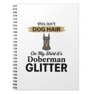 Caderno Espiral Desenho Vintage Amante de Cão Doberman Brilhante_1
