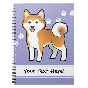 Caderno Espiral Desenhos animados Akita Inu/Shiba Inu