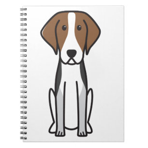 Caderno Espiral Desenhos animados do cão do Foxhound americano