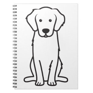 Caderno Espiral Desenhos animados do cão do golden retriever