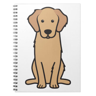 Caderno Espiral Desenhos animados do cão do golden retriever