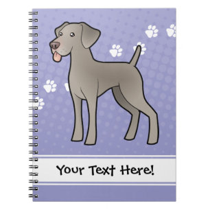 Caderno Espiral Desenhos animados Weimaraner