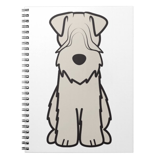 Caderno Espiral Desenhos animados Wheaten brandamente revestidos (Frente)
