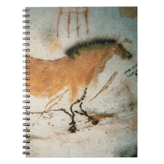 Caderno Espiral Desenhos das cavernas Lascaux Francês Pré-Históric (Frente)