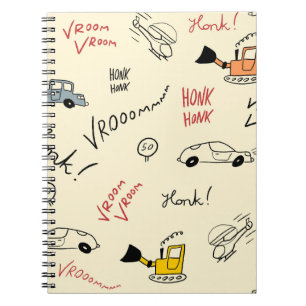 Caderno Espiral Desenhos de Carros Sem Costura: Lençol Infantil