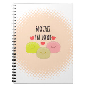 Caderno Espiral Desenhos de desenhos animados de Mochi em forma de