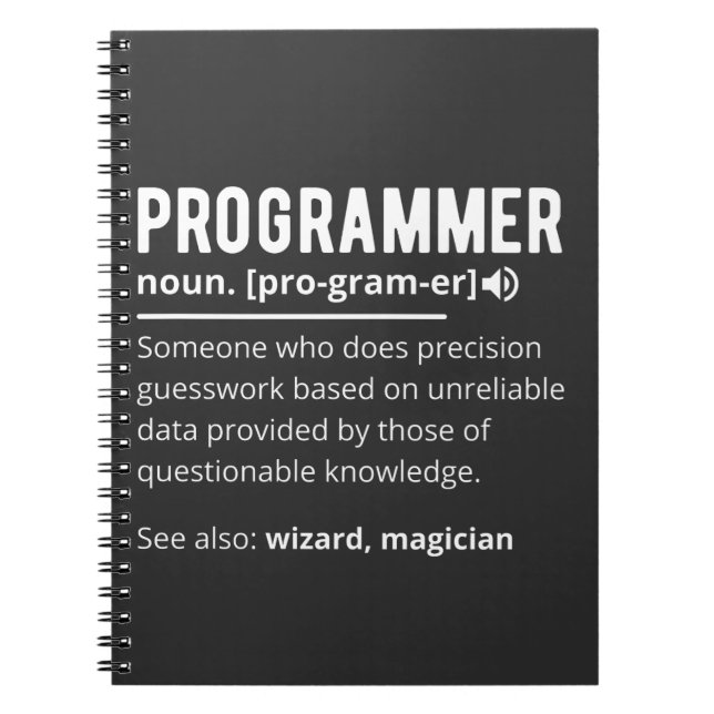 Caderno Espiral Desenvolvedor de código do programador engraçado s (Frente)