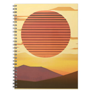 Caderno Espiral Desert Sunset Rust Orange e Brown
