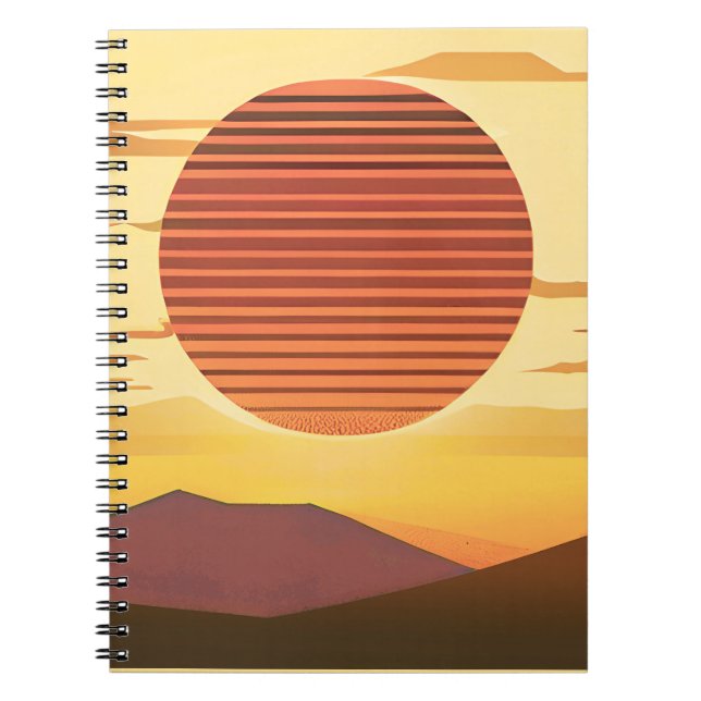 Caderno Espiral Desert Sunset Rust Orange e Brown (Frente)