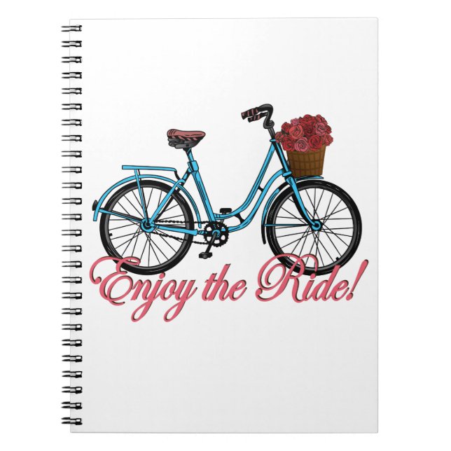 Caderno Espiral Desfrute Da Bicicleta De Corte (Frente)