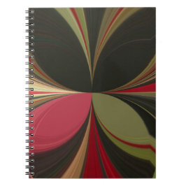 Caderno Espiral Design abstrato com Impressão de arte de linhas fl