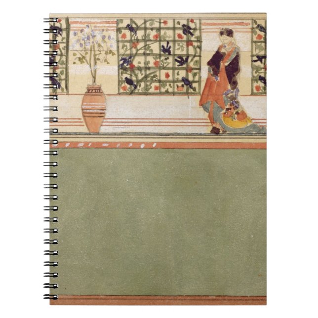 Caderno Espiral Design Anglo-Japonês da parede, c.1860 (w/c & (Frente)