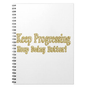 Caderno Espiral Design Bonita Sobre "Continuar Prosseguindo". Comp