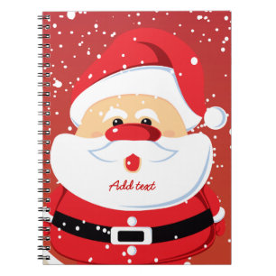 Caderno Espiral Design bonito do Natal de Papai Noel
