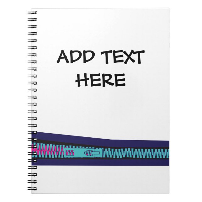 Caderno Espiral design colorido com zíper (Frente)