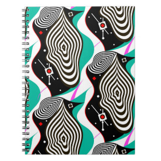 Caderno Espiral Design Criativo de padrão sem costura abstrato