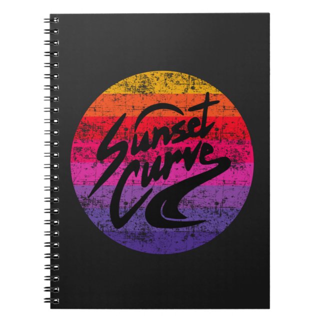 Caderno Espiral Design da Curva Sunset (Frente)