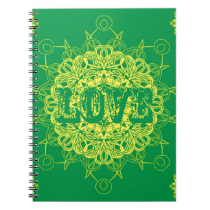Caderno Espiral Design da mandala do amor