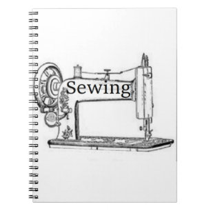 Caderno Espiral Design da máquina de costura
