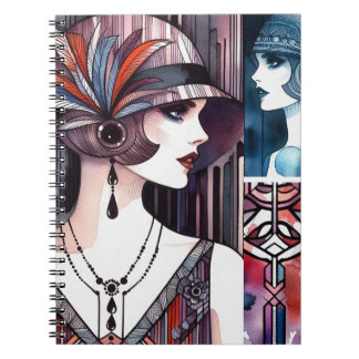 Caderno Espiral Design de Aquarela