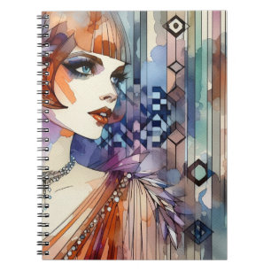 Caderno Espiral Design de Aquarela