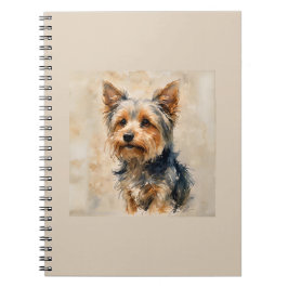 Caderno Espiral Design de arte de cão Yorkshire Terrier
