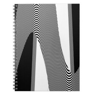 Caderno Espiral Design de Arte em Branco e Preto, Notebook