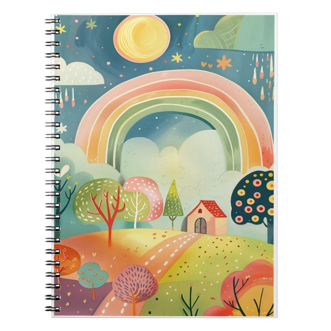 Caderno Espiral Design de Arte para Berçário  (Frente)